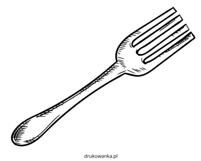 widelec kolorowanka do drukowania