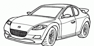 Wyścigowa Mazda wyścigowa mazda obrazek do drukowania