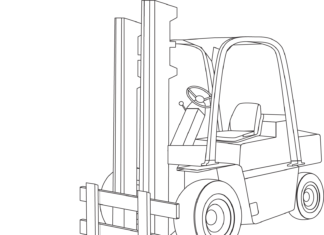 wózek widłowy elektryczny kolorowanka do drukowania
