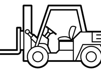 wózek widłowy rysunek kolorowanka do drukowania