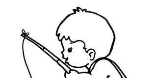 Wędkarz nad wodą wędkarz nad wodą kolorowanka do drukowania