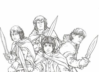 Władca pierścienia władca pierścienia kolorowanka do drukowania