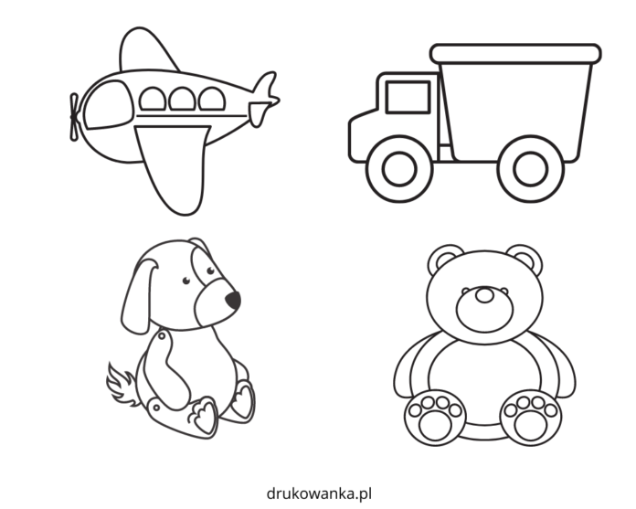 zabawki dla malucha kolorowanka do drukowania