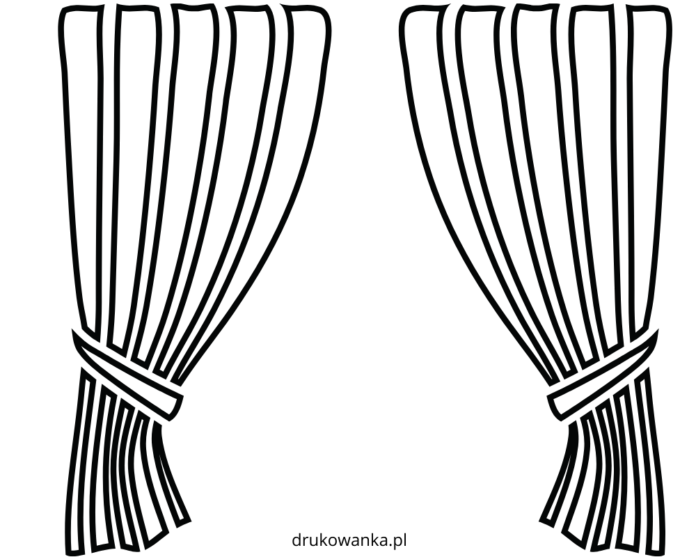 zasłony kolorowanka do drukowania