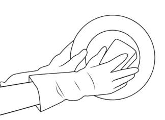 Zmywanie naczyń zmywanie naczyń kolorowanka do drukowania