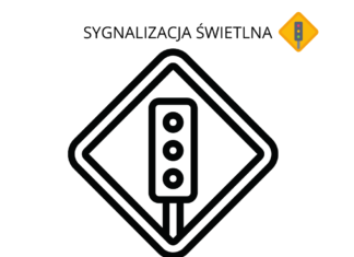 Znak sygnalizacja świetlna znak sygnalizacja świetlna kolorowanka do drukowania