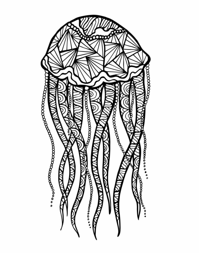 zwierzęta morskie ośmiornica zentangle kolorowanka do drukowania