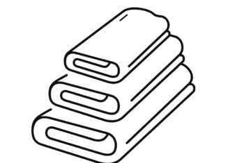 złożone ręczniki kolorowanka do drukowania