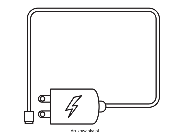 ładowarka do telefonu kolorowanka do drukowania