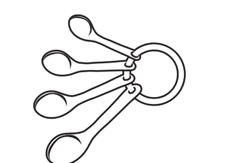 łyżeczka kolorowanka do drukowania