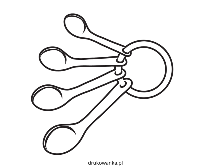 łyżeczka kolorowanka do drukowania