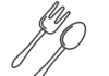 łyżka i widelec kolorowanka do drukowania