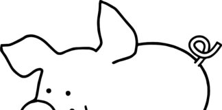 Duży prosiak Duży prosiak kolorowanka do drukowania