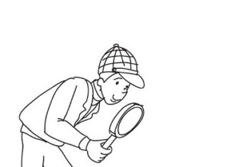 śledczy kolorowanka do drukowania