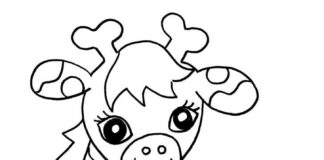 Bajkowa żyrafa żyrafa kolorowanka