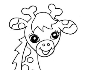 Bajkowa żyrafa żyrafa kolorowanka