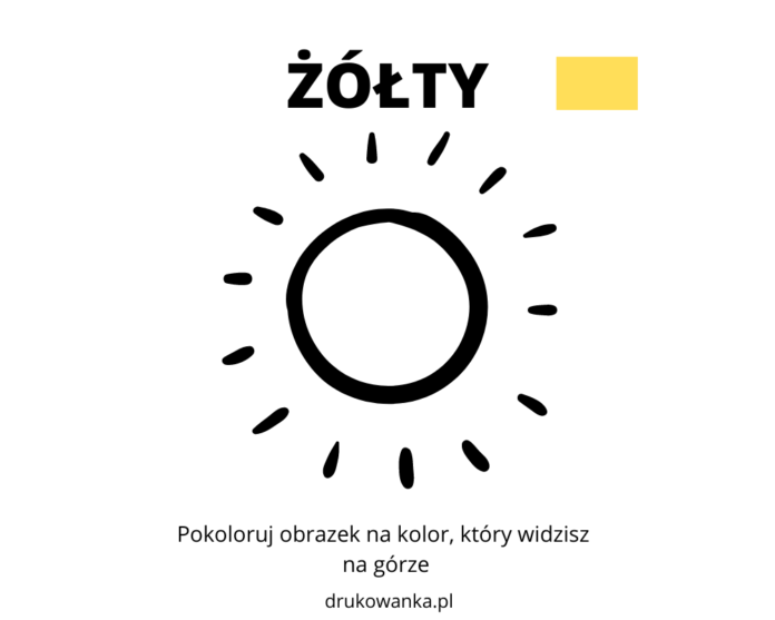 ŻÓŁTY kolorowanka do drukowania