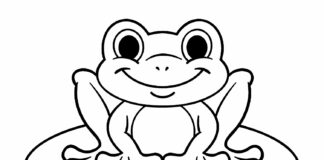 Żabka na liściu żabka na liściu kolorowanka do drukowania