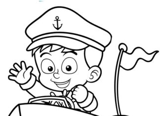 żeglarz kolorowanka do drukowania