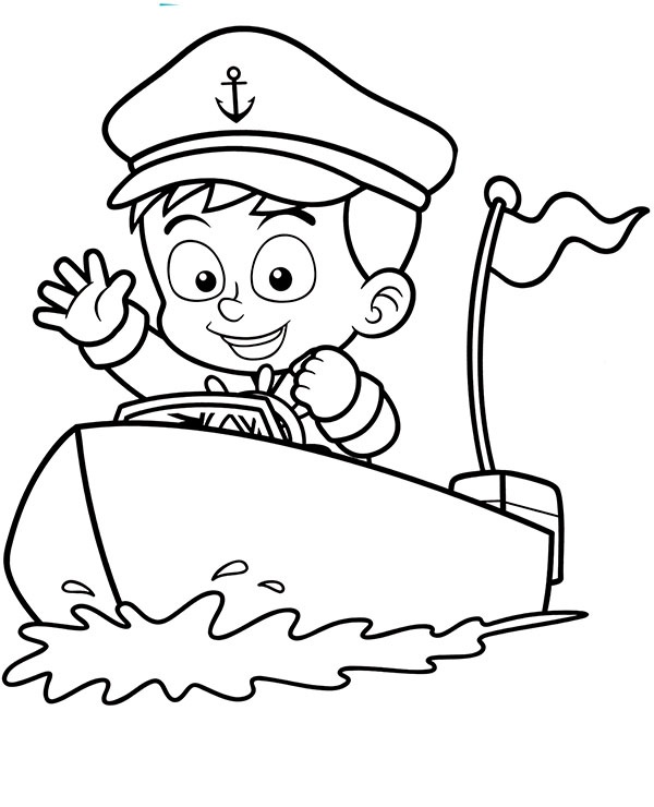 żeglarz kolorowanka do drukowania