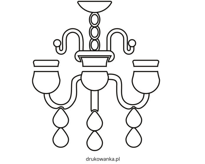 żyrandol kolorowanka do drukowania