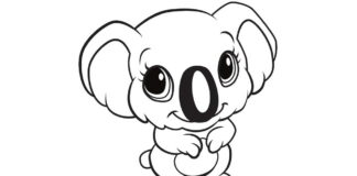 Słodka koala Słodka koala kolorowanka do drukowania