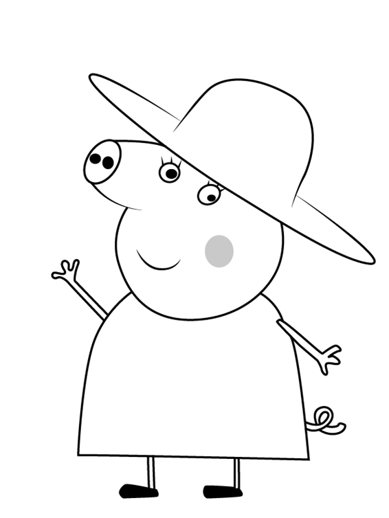 babcia świnka peppa kolorowanka do drukowania