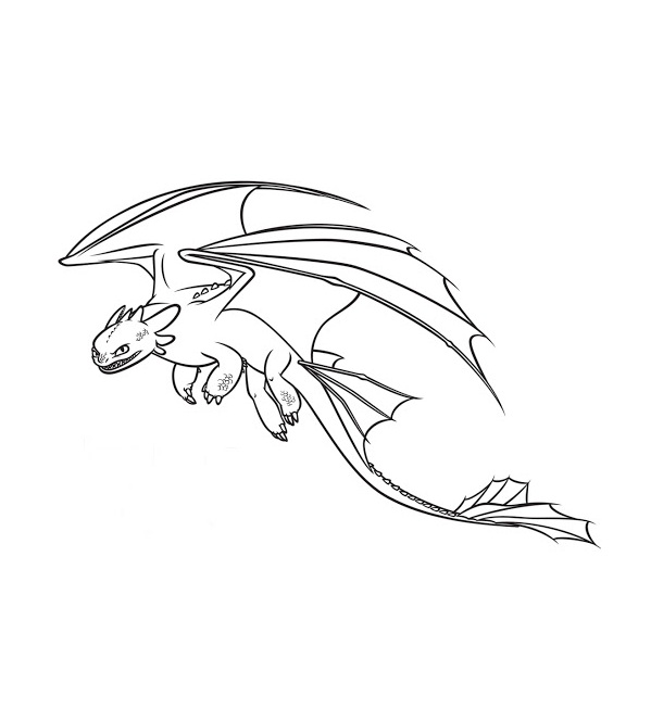 biała furia smok kolorowanka do drukowania