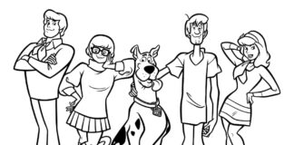 bohaterowie scooby doo kolorowanka do drukowania