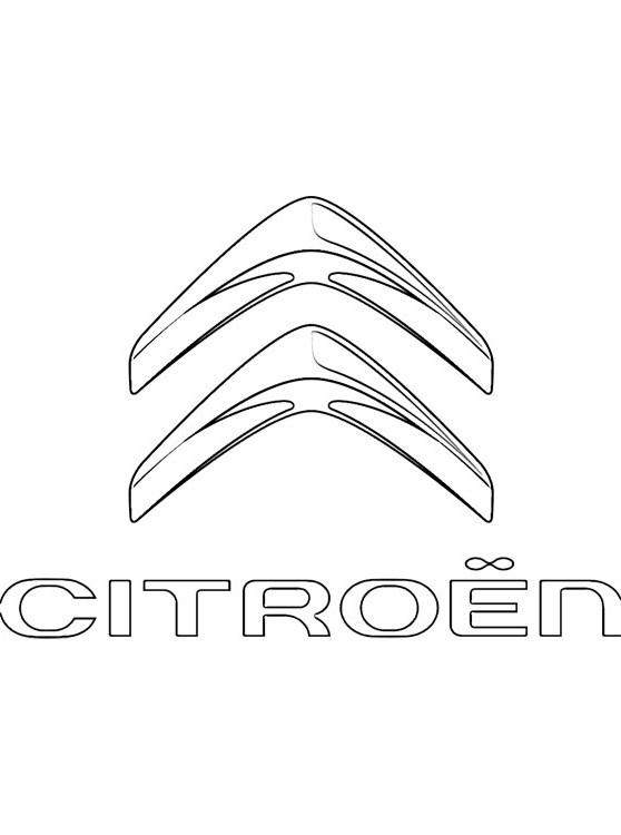 citroen logo - znaczek kolorowanka do drukowania