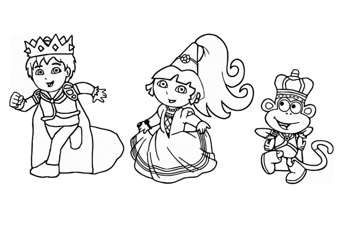 dora bal przebierańców kolorowanka do drukowania