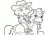 Dora na kucyku dora na kucyku kolorowanka do drukowania