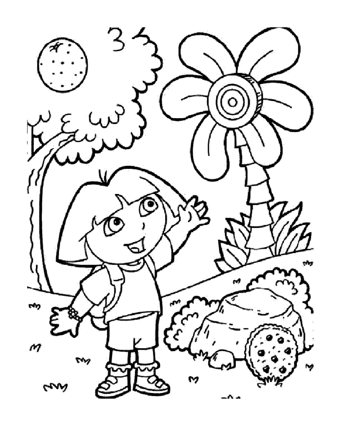 dora na wakacjach kolorowanka do drukowania