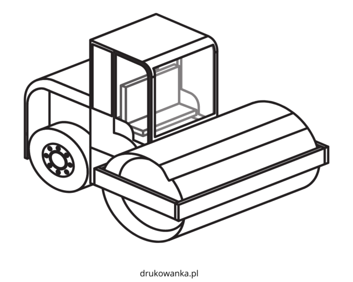 duży walec drogowy kolorowanka do drukowania