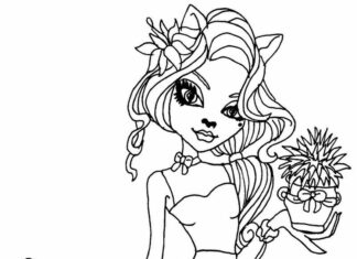 dziewczyna monster high boo york kolorowanka do drukowania