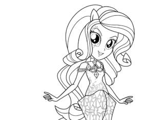 equestria girl rarity kolorowanka do drukowania