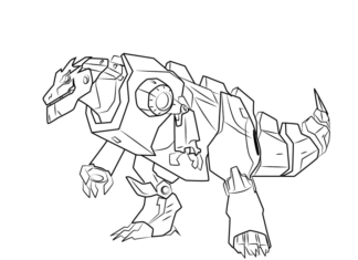 grimlock transformers dinozaur kolorowanka do drukowania