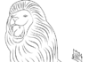 groźny lew aslan kolorowanka do drukowania