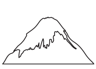 górski wulkan kolorowanka do drukowania