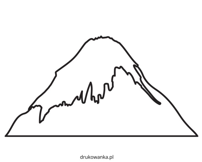 górski wulkan kolorowanka do drukowania