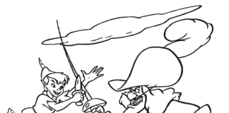Kapitan Hak i Piotruś Pan kapitan hak i piotruś pan kolorowanka do drukowania