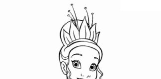 Księżniczka Disneya w koronie księżniczka disney w koronie kolorowanka do drukowania