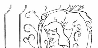 Księżniczka Kopciuszek księżniczka kopciuszek kolorowanka do drukowania