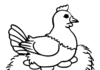 kura wysiadująca jajka kolorowanka do drukowania