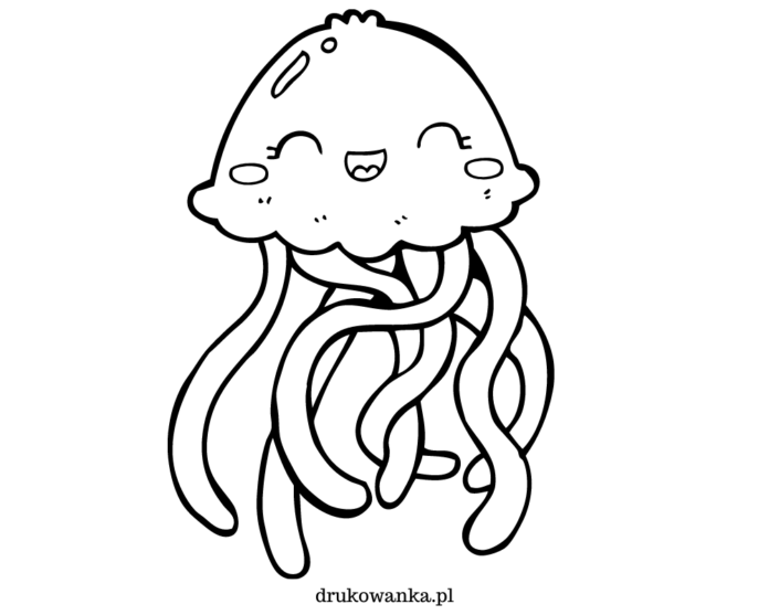 meduza z bajki kolorowanka do drukowania