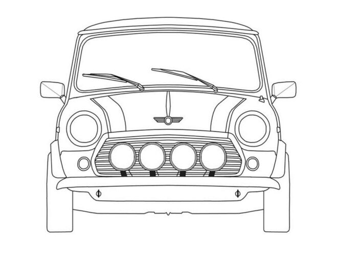 mini cooper sports kolorowanka do drukowania