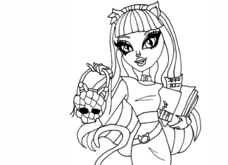 monster high catty noir z torebką kolorowanka do drukowania