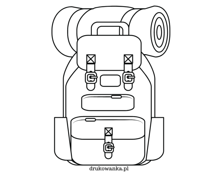 plecak turystyczny kolorowanka do drukowania