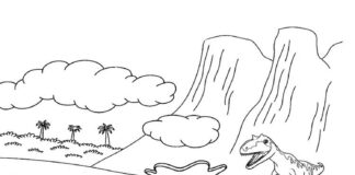 Pociąg dino z bajki pociąg dino z bajki kolorowanka do drukowania