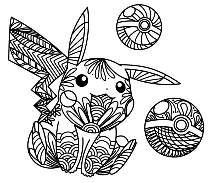 pokemon go zentangle kolorowanka do drukowania